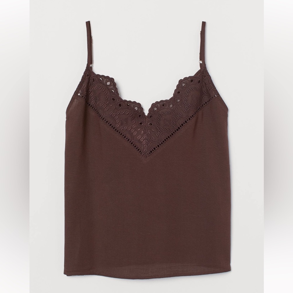 NWT HM woven embroidered cami 4